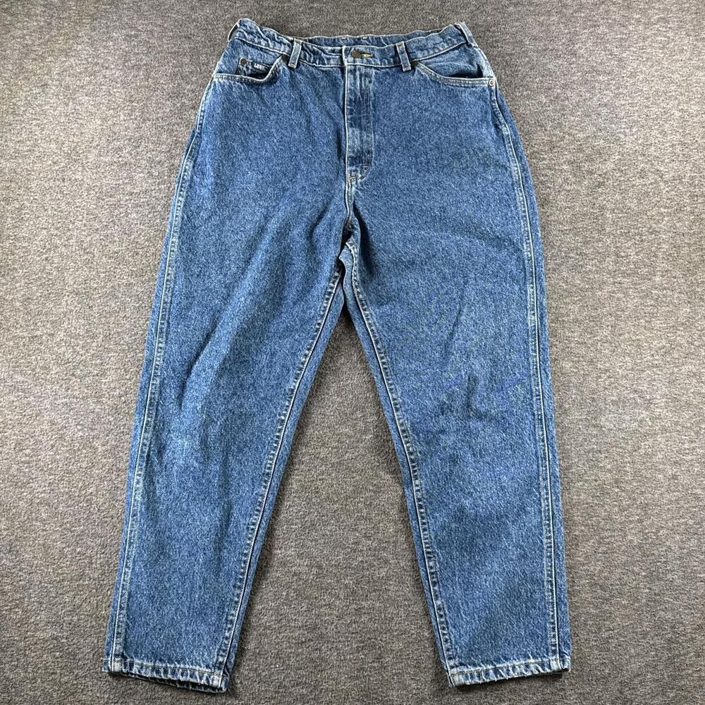 Vintage 80s Lee Rider High Waist Taper Denim Mom Jeans Made in USA 14 petite 117